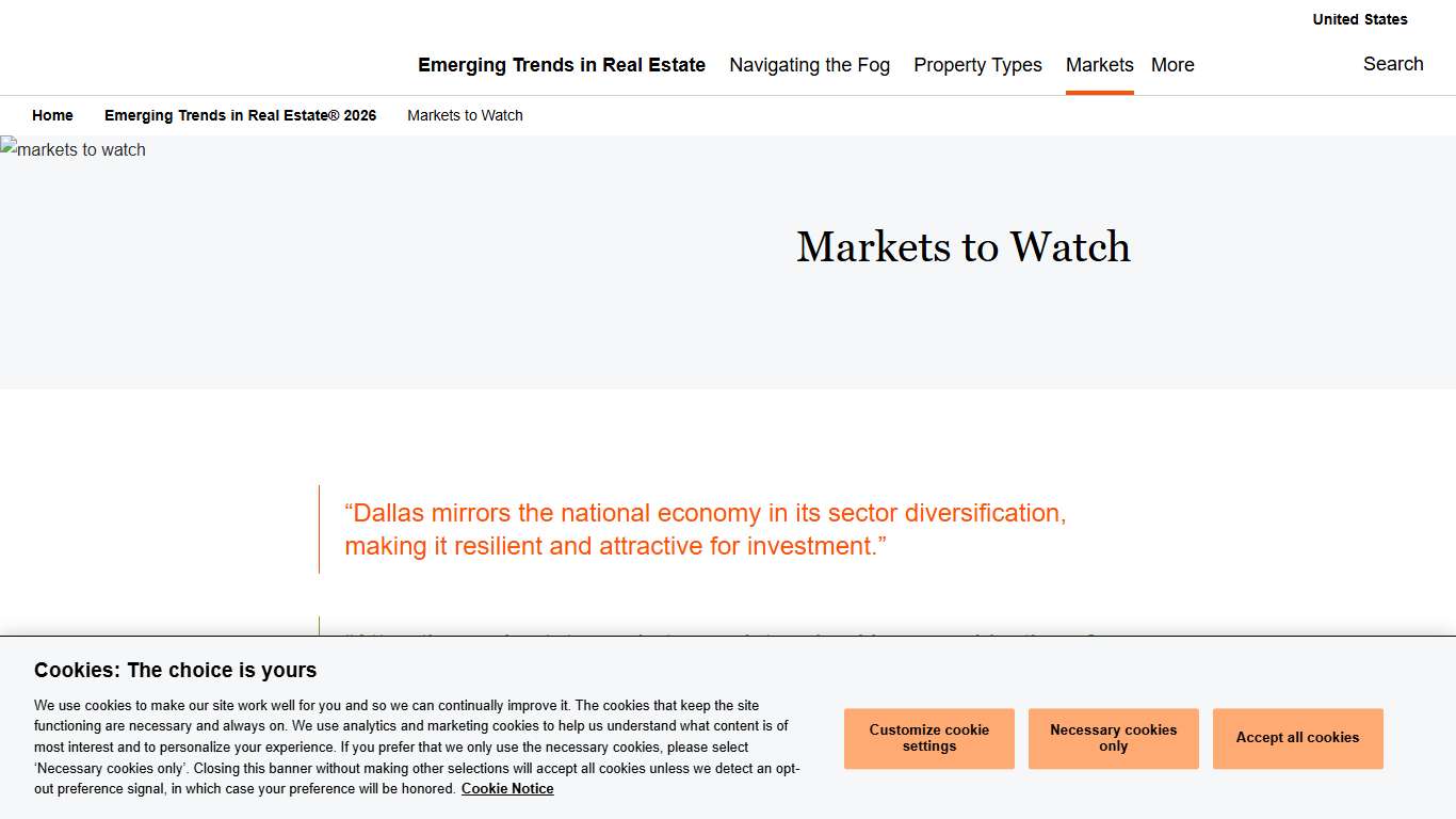 U.S. real estate markets to watch 2026: PwC