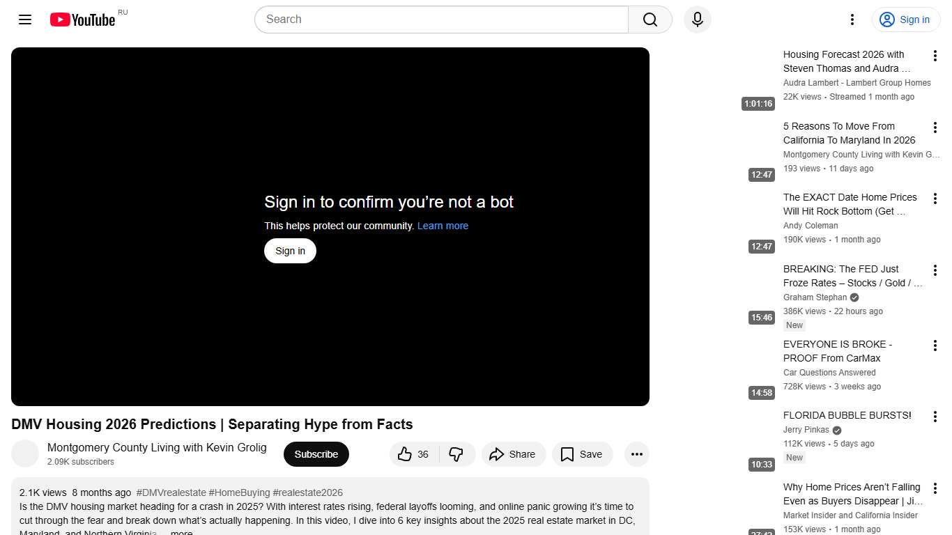 DMV Housing 2026 Predictions Separating Hype from Facts - YouTube